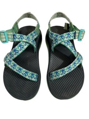 Chaco Z Sandals Kids 3 - Blue Green Black White Unisex